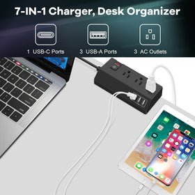 GLCONN USB C 20W PD port enables fast charging for phones and tablets.