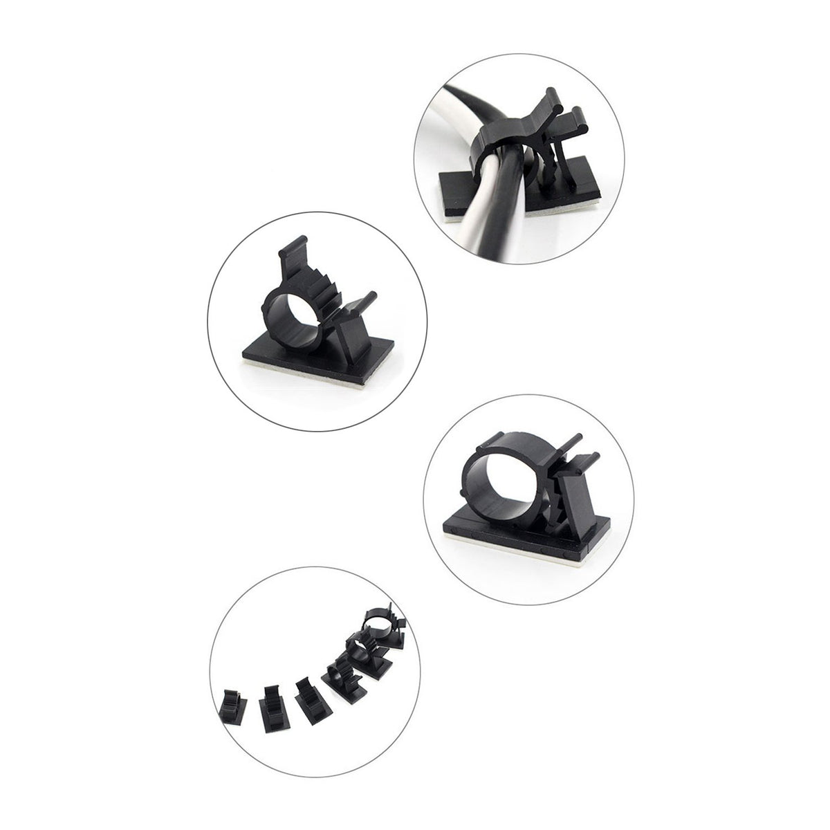 GLE2016 mounted behind TV organizing HDMI and power cables neatly