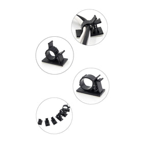 GLE2016 mounted behind TV organizing HDMI and power cables neatly