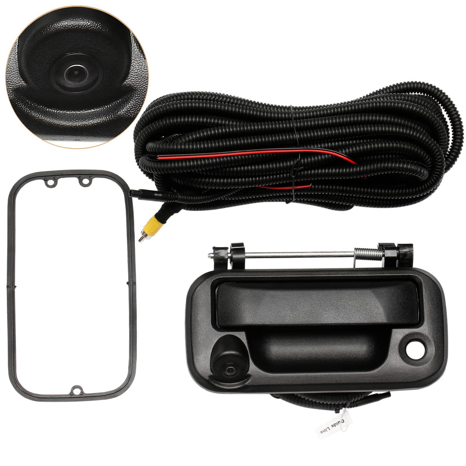 Gledewen tailgate handle front view showing OEM fit and clean finish