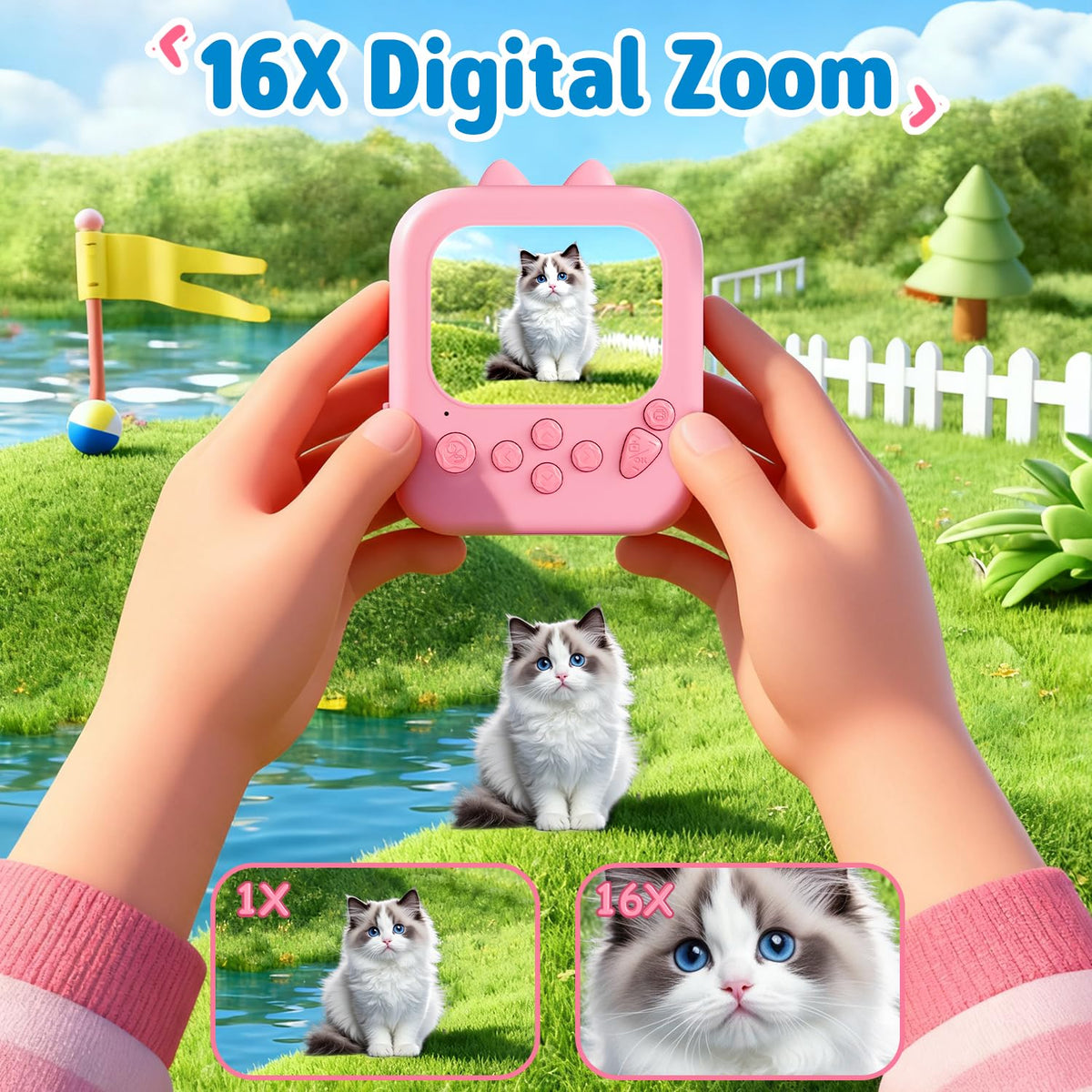 Gleeglee includes 32GB SD card and lanyard for easy on-the-go adventures