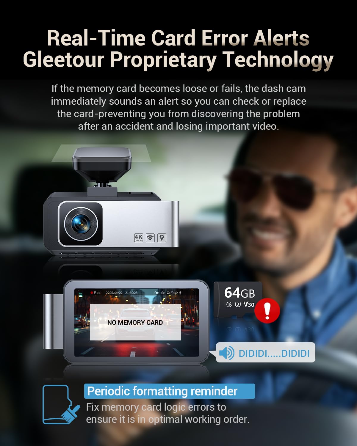 Gleetour GPS overlay on screen documenting speed and location