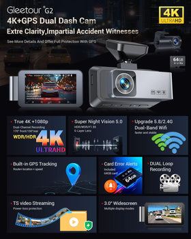 Gleetour rear camera compact profile for discreet rear coverage