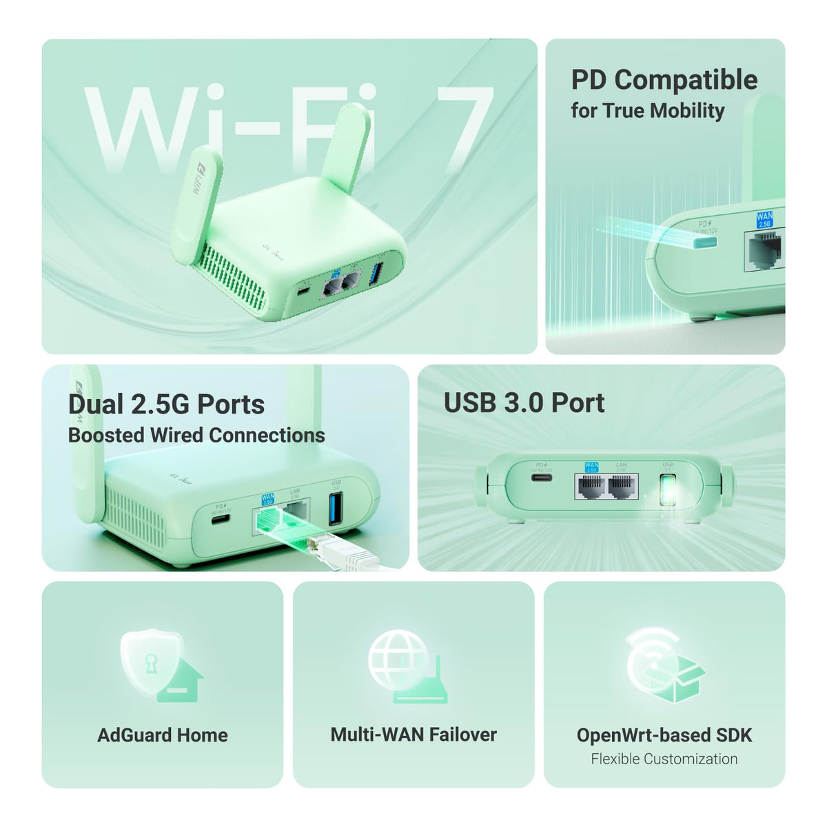 GL.iNet Beryl 7 runs OpenWrt 21.02 for customization
