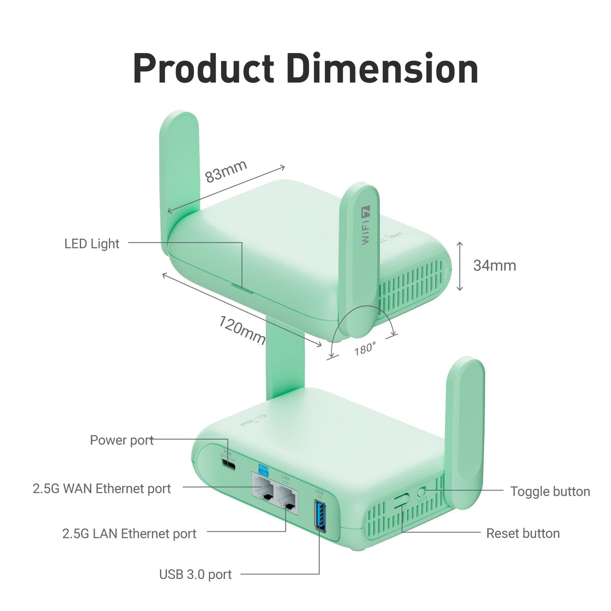 GL.iNet Beryl 7 VPN-ready travel router secures data on public networks