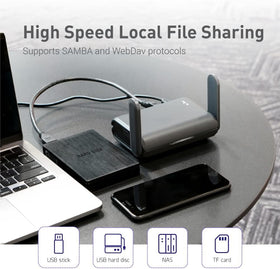 GL.iNet GL-AXT1800 Slate AX with USB NAS for private file sharing
