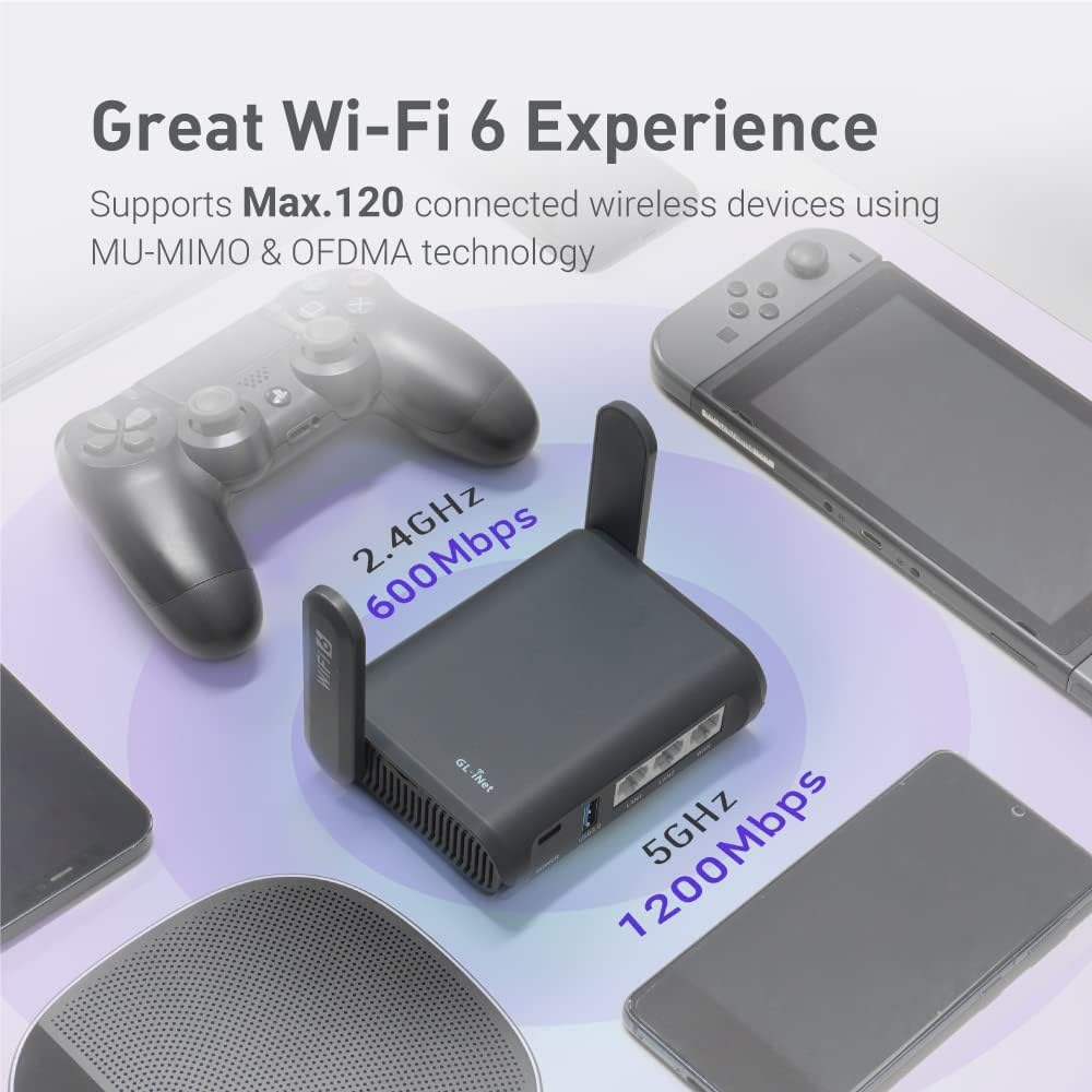 GL.iNet GL-AXT1800 Slate AX VPN toggle for quick secure setup