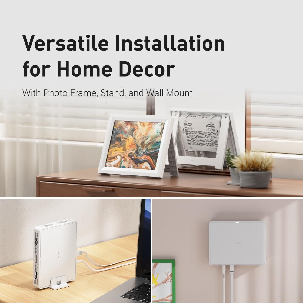 GL.iNet GL-B3000 Marble photo-frame wall mount option for space saving