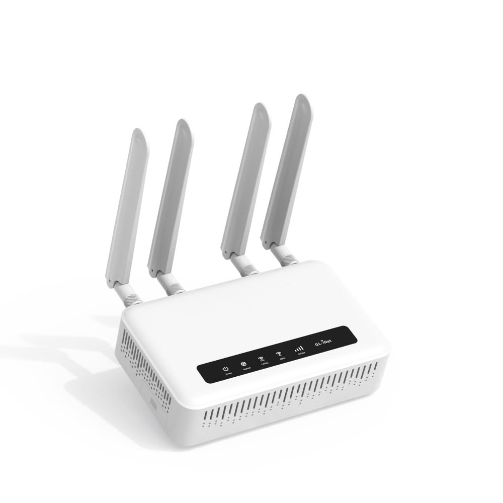 GL.iNet GL-X2000 Spitz Plus front view showing dual-SIM readiness for flexible connectivity