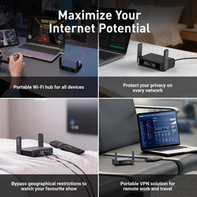 GL.iNet Slate 7 VPN client and server ready for secure browsing and remote access.