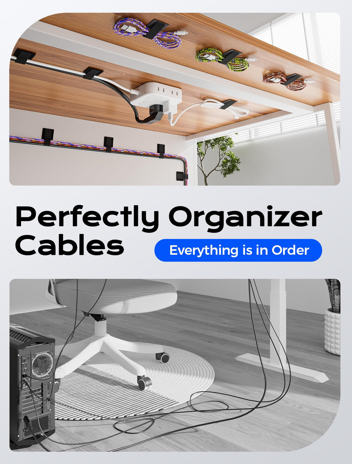 gliship kitchen counter organization securing appliance cables for safety