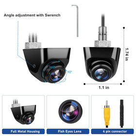 GLK HD Backup Camera IP69K waterproof design withstands rain and snow