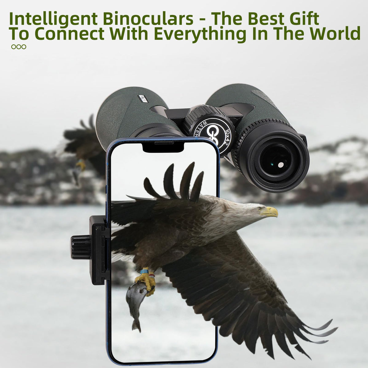 GLLYSION 12x50 binoculars wide field view for easier target tracking.