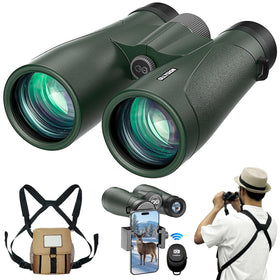 GLLYSION 15x54 binoculars with harness for comfortable extended viewing