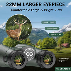 GLLYSION 15x54 binoculars low-light view for dusk wildlife exploration