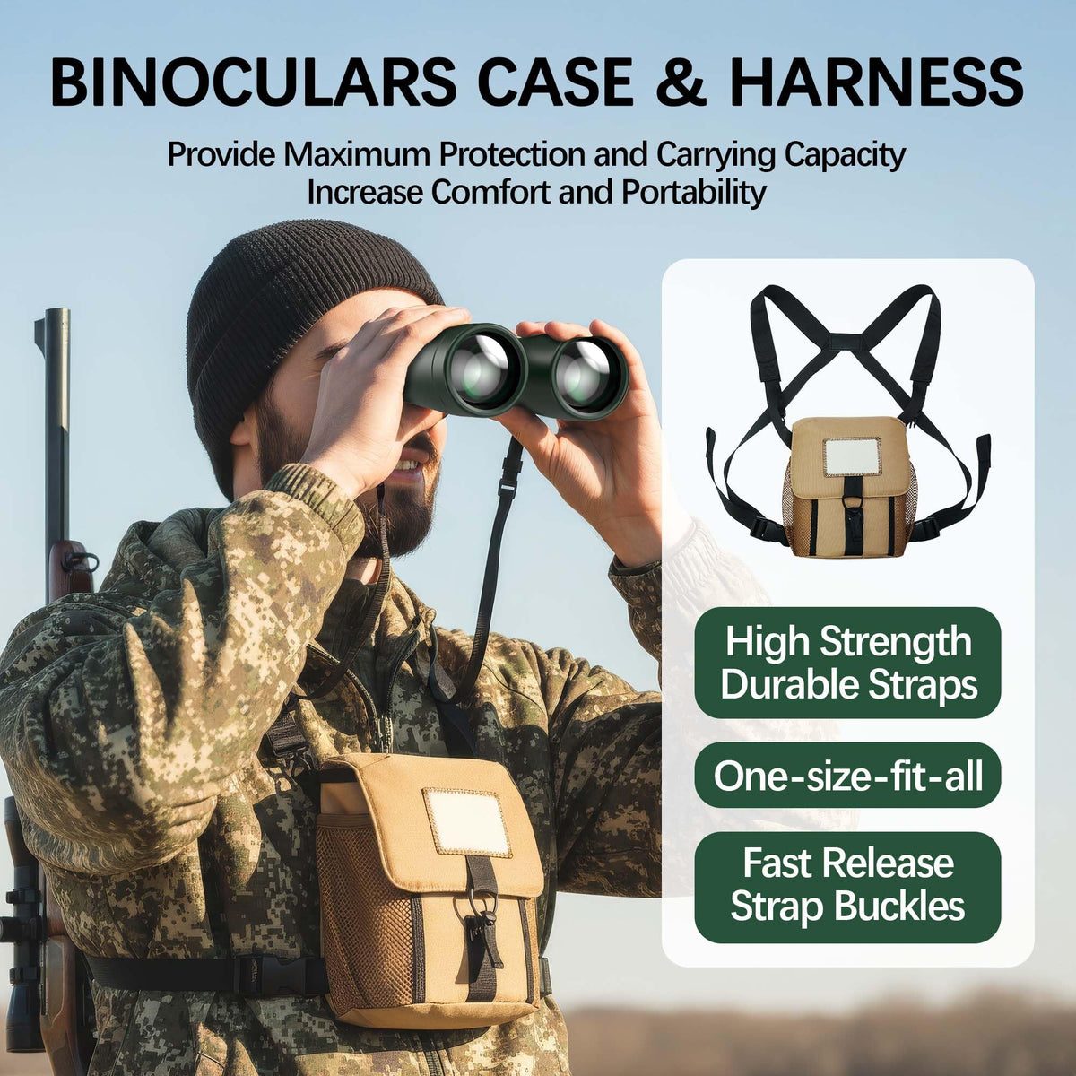 GLLYSION 15x54 binoculars smartphone adapter and clicker for quick photo captures
