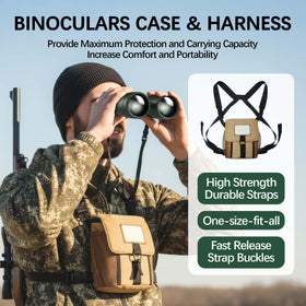 GLLYSION 15x54 binoculars smartphone adapter and clicker for quick photo captures