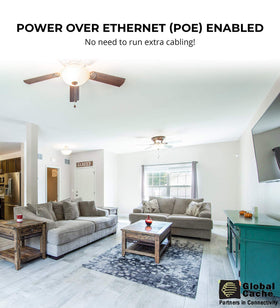 Global Caché IP2IR-P controlled from a smartphone app for IR control.