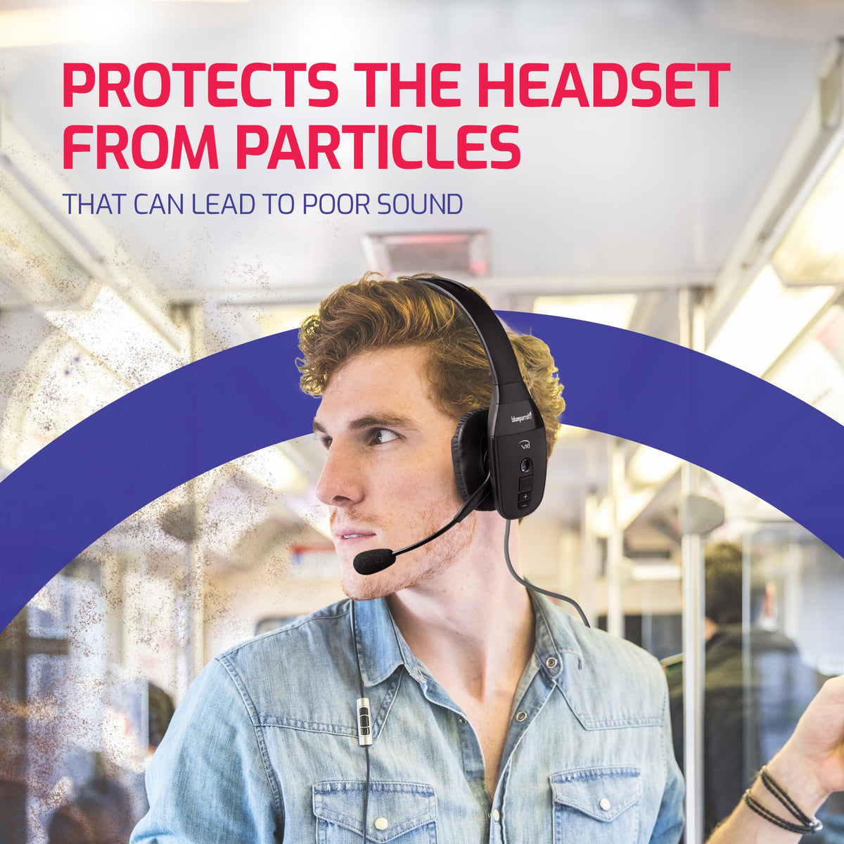 Hygiene reminder from Global Teck helps maintain fresh headset wear.