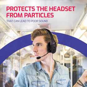 Hygiene reminder from Global Teck helps maintain fresh headset wear.