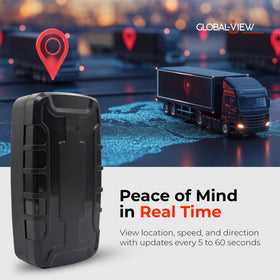 Global-View.Net tracker on trailer in field showing asset protection and remote monitoring