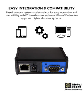Global Caché IP2SL onboard web server for easy setup and device discovery