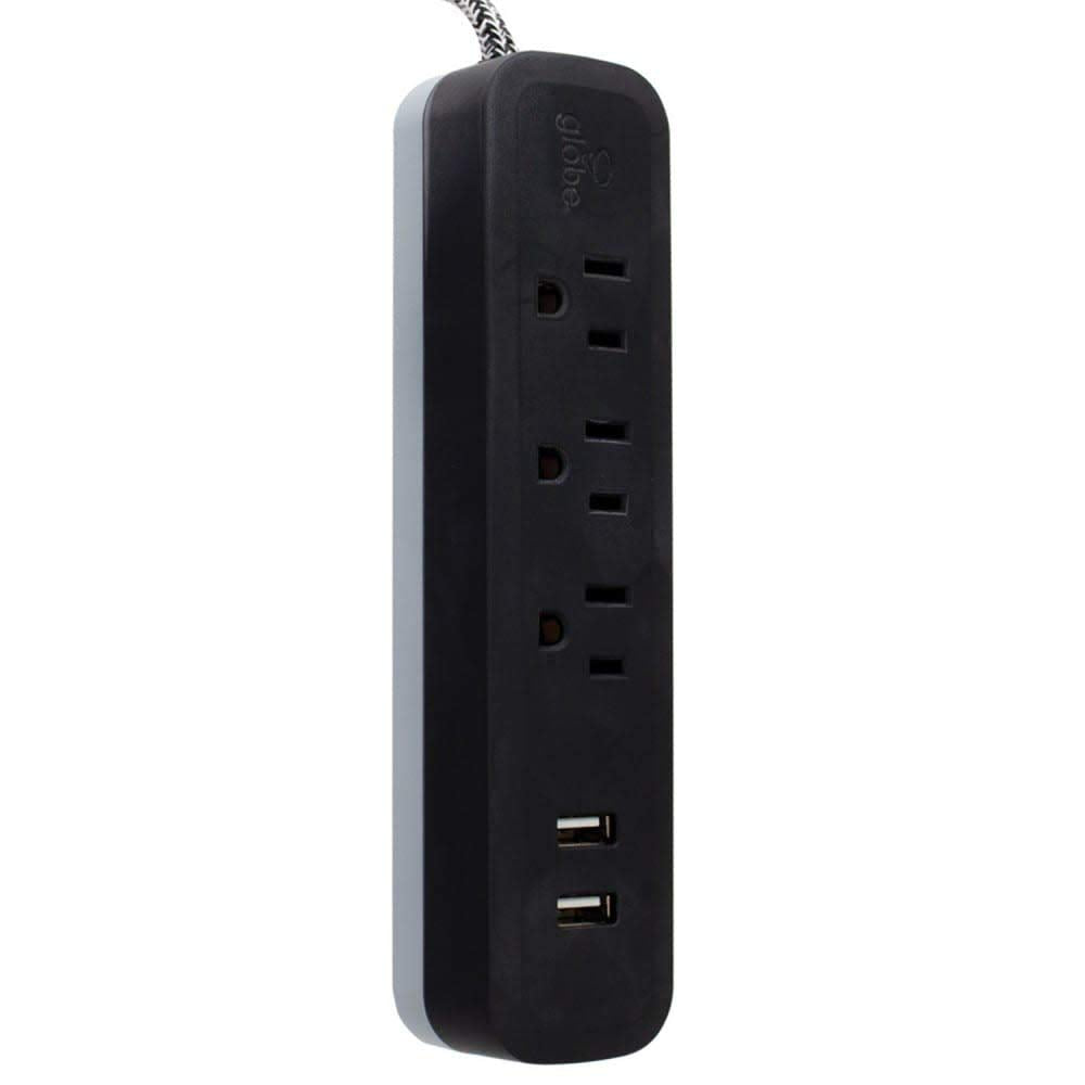 Globe Electric 78249 fast USB charging supports smartphones and tablets.