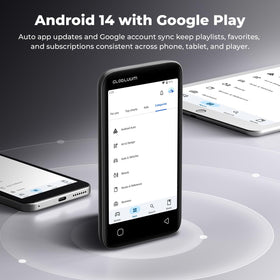 Globluum 4-inch touchscreen allows quick controls and browsing