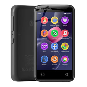 Globluum 96GB MP3 Player glossy black front view for immersive portable music