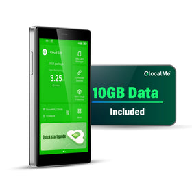 GlocalMe G4 Pro 5-inch touchscreen for quick hotspot control on the go.