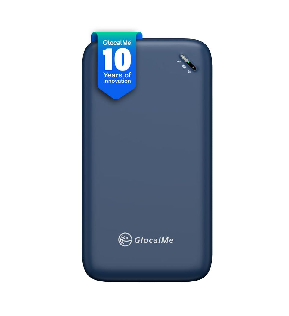 GlocalMe UPP4G pocket hotspot, compact travel device for easy carry and connectivity.
