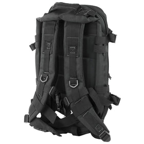 GLOCK backpack worn by user showing ergonomic back-relief and comfortable carry benefits