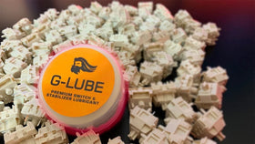 Glorious G-Lube Switch applicator-tip demonstrates precise lubrication for quieter, smoother operation.