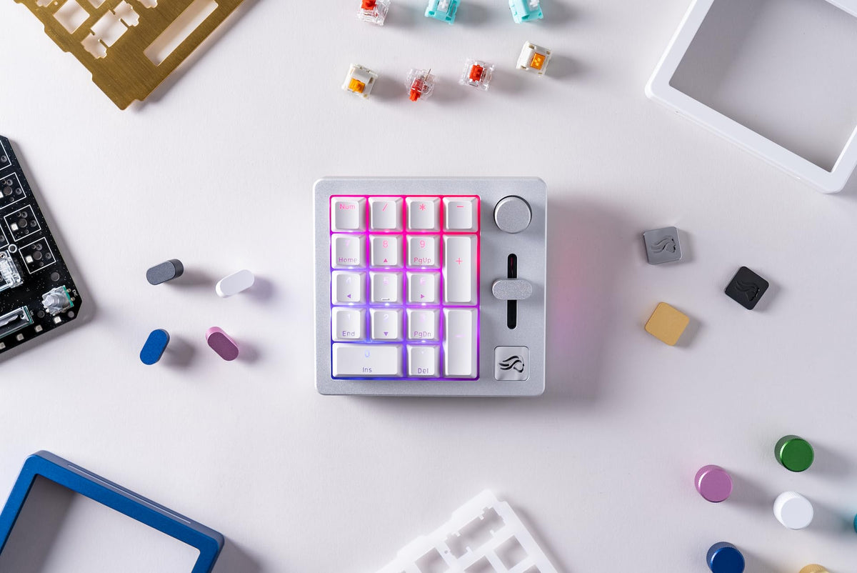 GLORIOUS GMMK numpad CNC aluminum body offers a sturdy tactile feel