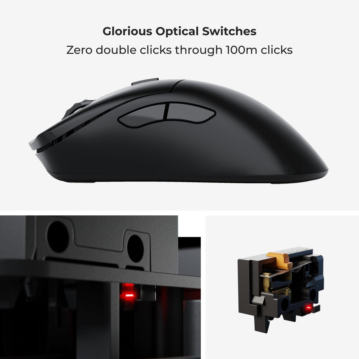 GLORIOUS Model D 2 PRO wireless mouse delivering 26K DPI with 650 IPS accuracy.