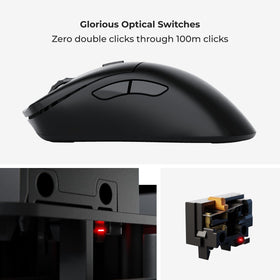 GLORIOUS Model D 2 PRO wireless mouse delivering 26K DPI with 650 IPS accuracy.