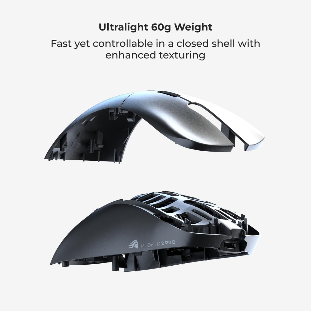 GLORIOUS Model D 2 PRO wireless mouse weighs 60 g for nimble control.