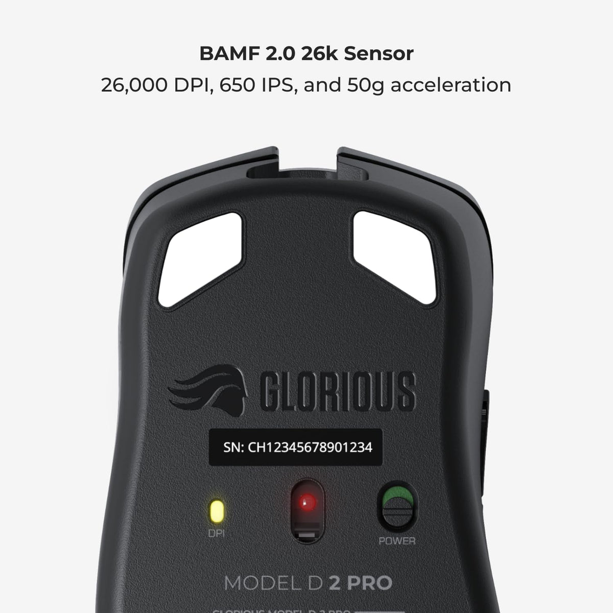 GLORIOUS Model D 2 PRO wireless mouse includes extender dongle for strong signal.