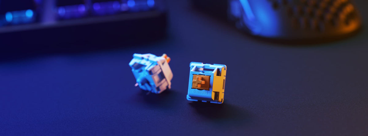 GLORIOUS Panda Switch compatible with standard keycaps for easy customization