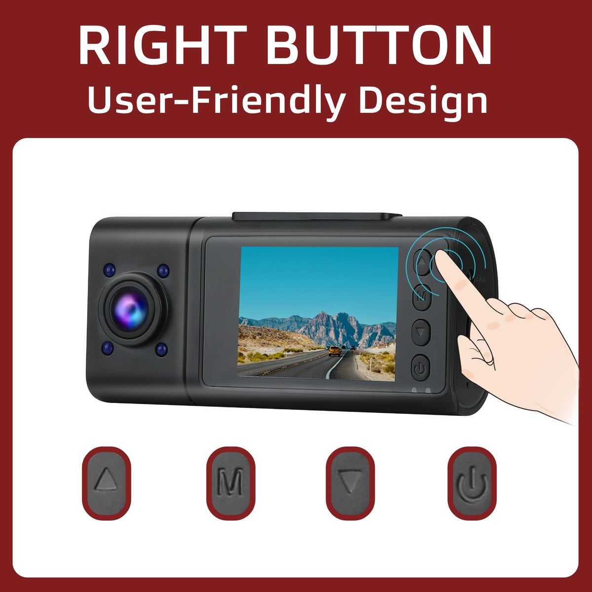 Gloryes dash cam offers multiple mounts for easy installation.
