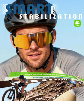 GLOSSIA AI Ultra Pro 6-axis EIS stabilizes motion for smooth action footage.