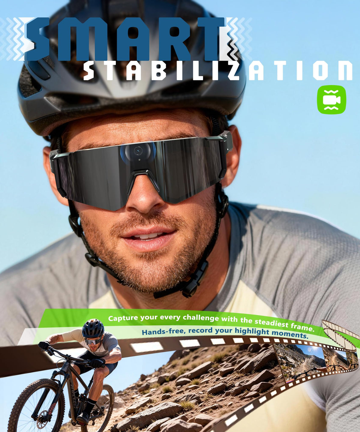 GLOSSIA AI Ultra Pro 6-axis EIS stabilizes fast motion for smooth video