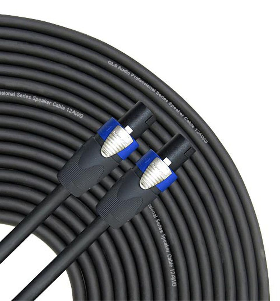 GLS Audio 100 ft speaker cable with 4 conductors, ideal for bi-amp systems.