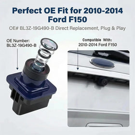 GlymXia rear view camera plug‑and‑play ensures factory wiring compatibility during replacement.