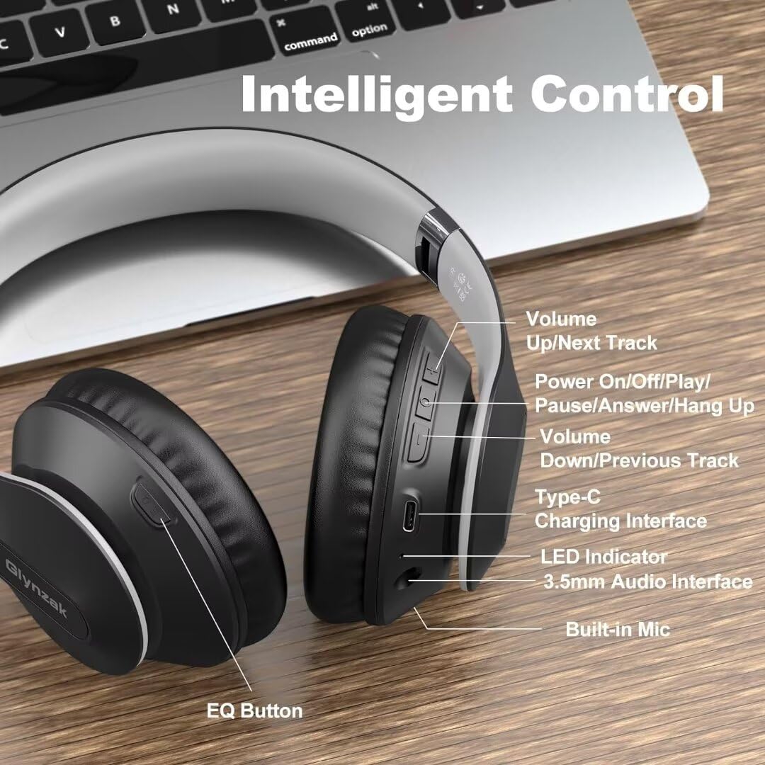 Glynzak plugged with 3.5mm cable demonstrating wired mode for uninterrupted playback