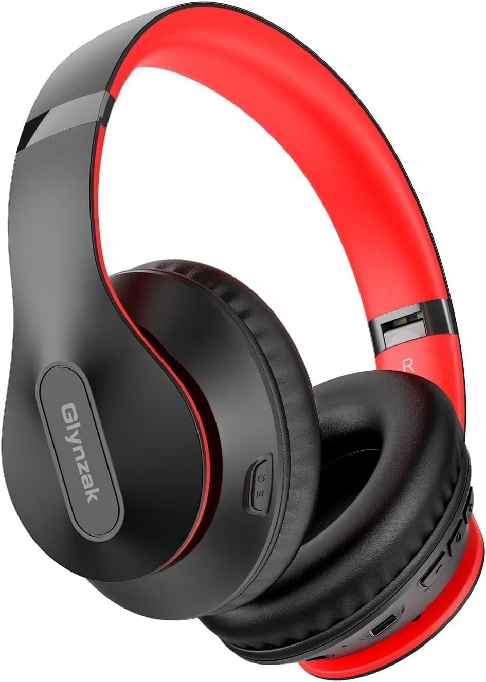 Glynzak front view showing foldable over-ear design and comfortable padding
