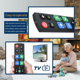 Gmatrix Big Button remote learning function consolidates commands from your original remote.