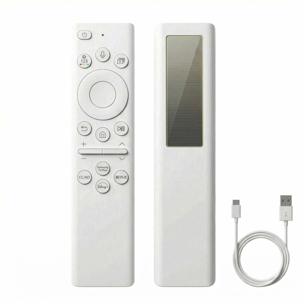 Gmatrix BN59-01391A remote front view showing compatibility with Samsung TVs and tactile buttons