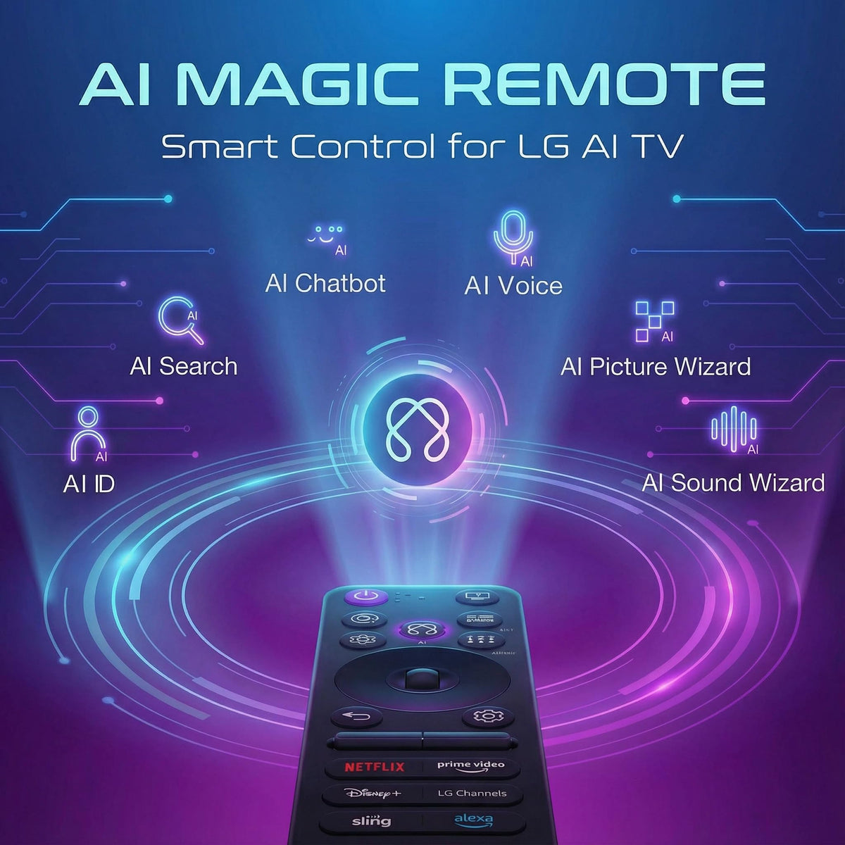 Gmatrix LG remote easy-to-access battery compartment.