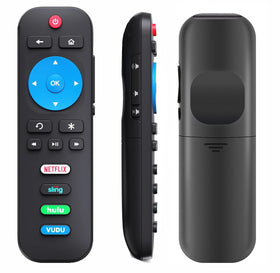 Gmatrix replacement Roku TV remote front view showing easy navigation